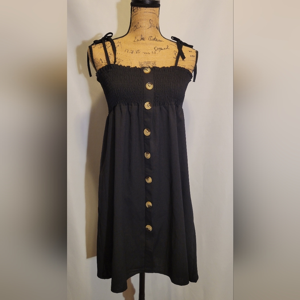 Black Mini Sundress/Bathing Suit Cover-Up | Sz. XL | NWOT!